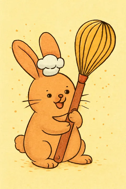 Coloring example - Meet Our Whimsical Rabbit Baker!