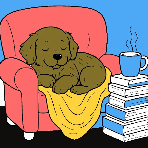 Colored by Anonymous — Cozy Puppy Reading Nook