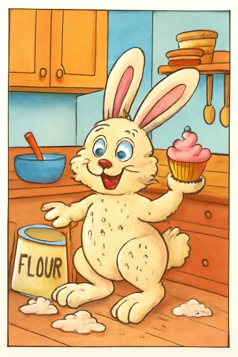 Coloring example - The Bunny's Baking Blunder