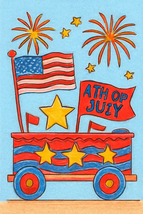 Coloring example - Celebrate Freedom with Our Fourth of July Coloring Page