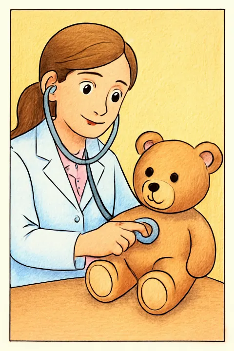 Coloring example - A Day at the Pediatrician