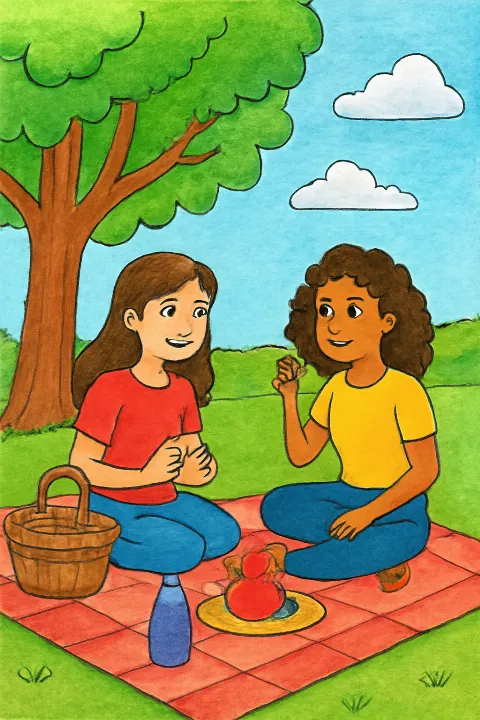 Coloring example - Best Friends Picnic