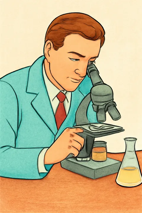 Coloring example - Explore the Lab: Research Scientist Coloring Page