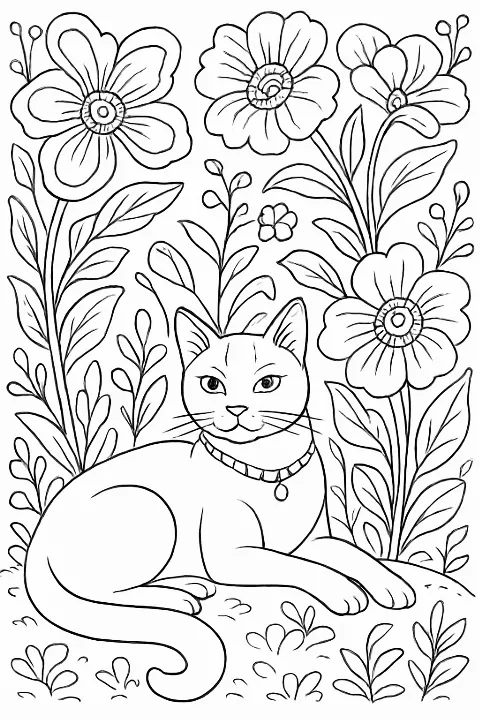 Whimsical Cat Garden