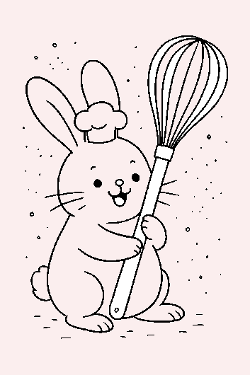 Colored by Anonymous — Meet Our Whimsical Rabbit Baker!